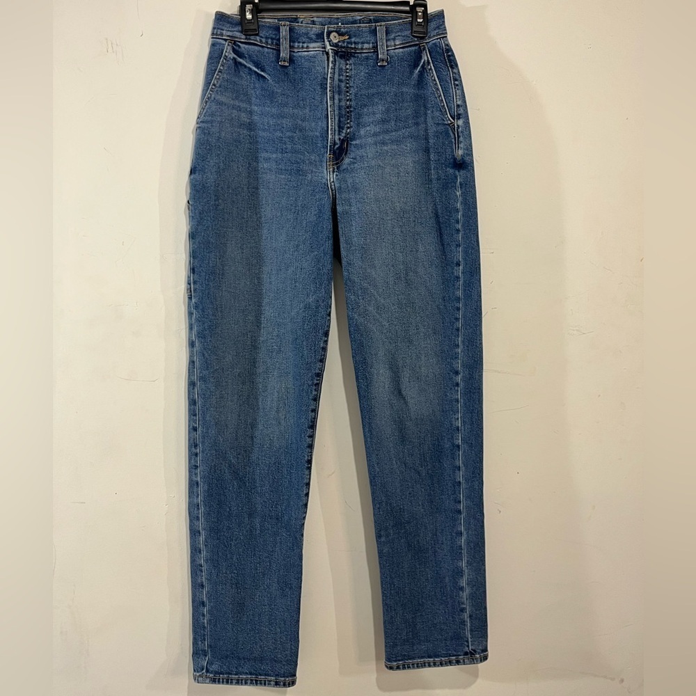 Old Navy Women's Workwear Curvy Hi Straight Leg Jeans Medium Wash Size 8 Tall